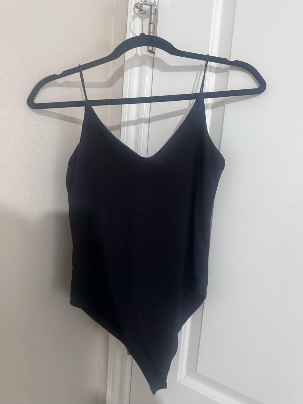 gaze Black Spaghetti Strap Tank Bodysuit